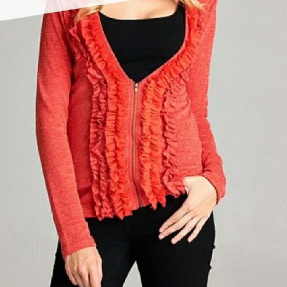 🌹NWOT Anthropologie Tea N Rose Ruffle Cardigan